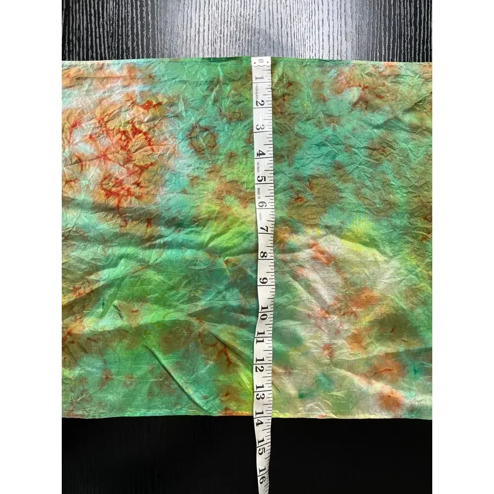 Handmade Vibrant Tie-Dyed Silk Scarf